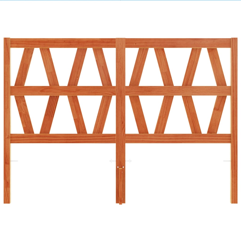 Headboard Wax Brown 135 cm Solid Wood Pine